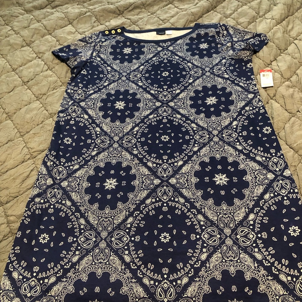 NWT blue print dress